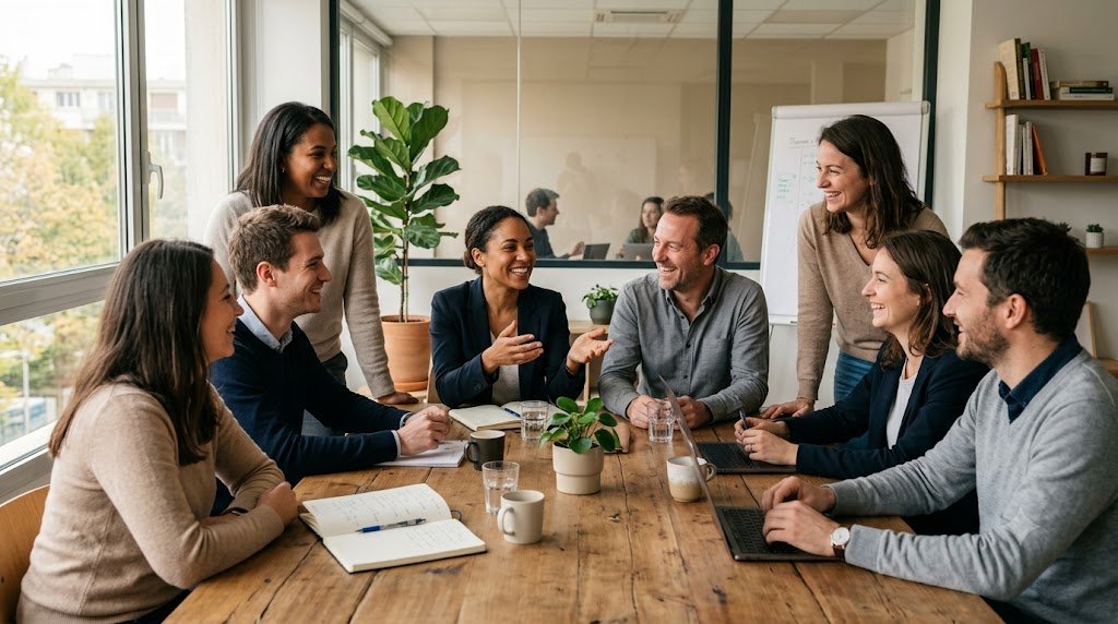 Équipe soudée et fidélisée grâce au coaching en entreprise